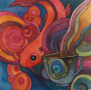 image de peinture d,Illustration du poisson