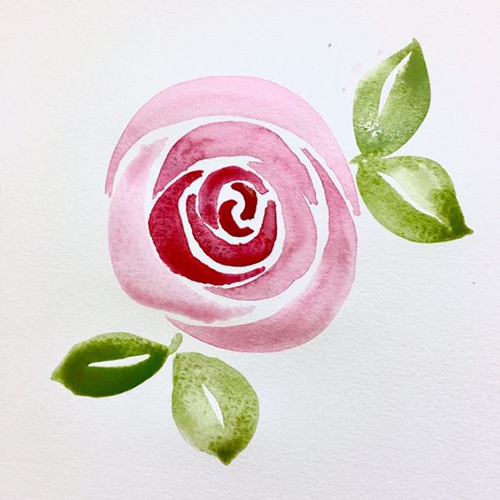 image fleure en aquarelle